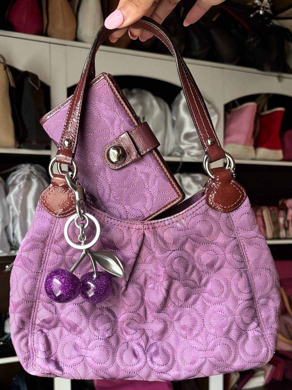 💜COACH Gramercy Op Art Bag & Wallet💜